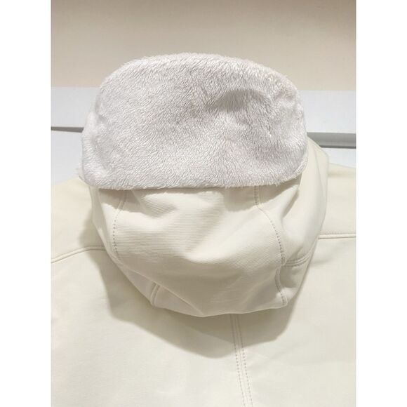 Mountain Hardware Women Jacket Sz S/P Nylon Blend Fleece Hoodie Cream/Beige - Picture 15 of 16